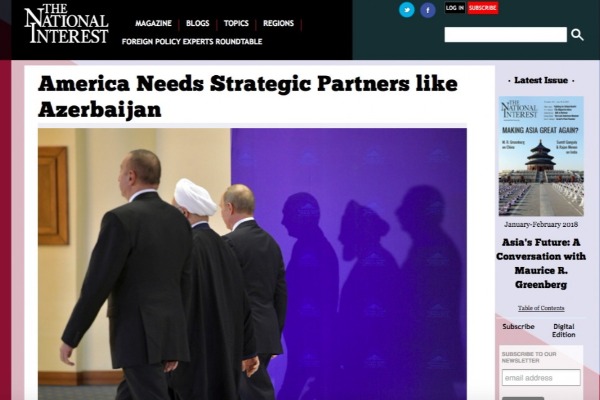 “The National Interest”: “Amerikaya Azərbaycan kimi strateji tərəfdaşlar lazımdır”