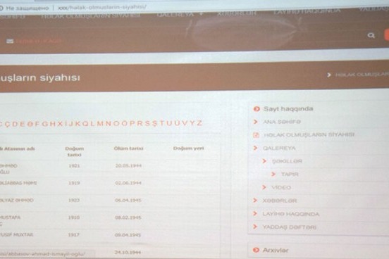 Böyük Vətən müharibəsinin azərbaycanlı iştirakçıları ilə bağlı yeni sayt istifadəyə veriləcək