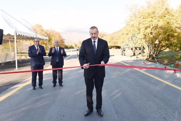 Azərbaycan Prezidenti Qax-Qıpçaq-Ağyazı avtomobil yolunun açılışını edib