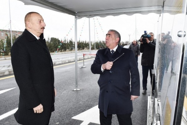 İlham Əliyev yeni yolun açılışında -  FOTOLAR-YENİLƏNİB