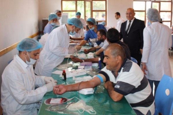 Masallıda keçirilən qanvermə aksiyasında 150-dən çox könüllü iştirak edib