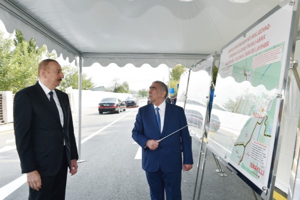 Qəbələ rayonunun Böyük Əmili-Bılıx-Əmirvan avtomobil yolunun yenidənqurmadan sonra açılışı olub