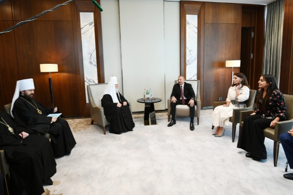 Azərbaycan Prezidenti İlham Əliyev Moskvanın və Bütün Rusiyanın Patriarxı Kirill ilə görüşüb