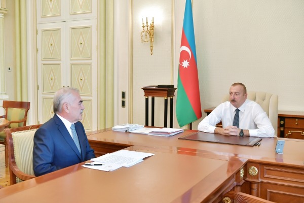 Prezident İlham Əliyev Naxçıvan Muxtar Respublikası Ali Məclisinin Sədri Vasif Talıbovu qəbul edib