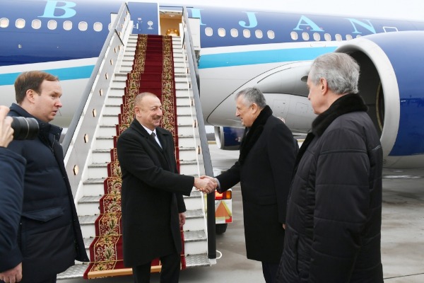 Prezident İlham Əliyev Rusiya Federasiyasına səfərə gəlib