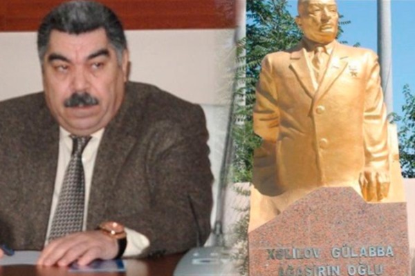 Atasına qızıldan heykəl qoyduran icra başçısından         şikayət var