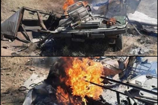 Vurulan erməni "UAZ"nın içərisində nə var imiş?