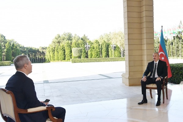 Prezident İlham Əliyev Rusiyanın RBK televiziya kanalına müsahibə verib
