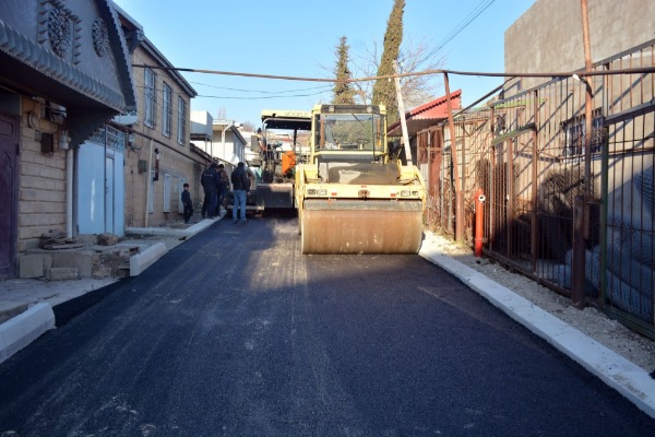 Şamaxıda quruculuq-abadlıq işləri davam edir