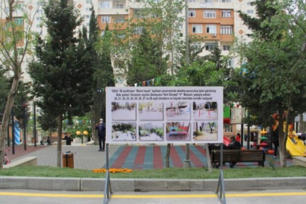 Paytaxtda abadlaşdırılan növbəti həyət sakinlərin istifadəsinə verildi