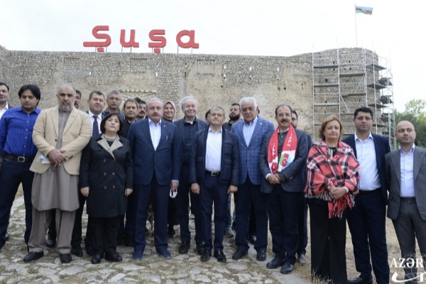 Azərbaycan, Türkiyə və Pakistanın parlament sədrləri Şuşada səfərdə olublar