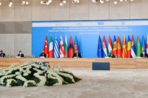 Bakıda Cənub Qaz Dəhlizi Məşvərət Şurası çərçivəsində nazirlərin VIII toplantısı keçirilib Azərbaycan Prezidenti İlham Əliyev toplantıda iştirak edib