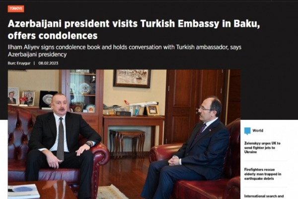 Türkiyə mətbuatı: Azərbaycan xalqı zəlzələdən zərər çəkənlər üçün səfərbər oldu