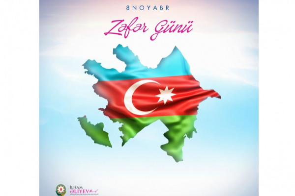 Prezident İlham Əliyev 8 Noyabr – Zəfər Günü münasibətilə paylaşım edib