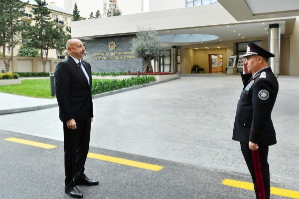 Prezident İlham Əliyev Dövlət Təhlükəsizliyi Xidmətinin yeni inzibati binalarının açılışında iştirak edib