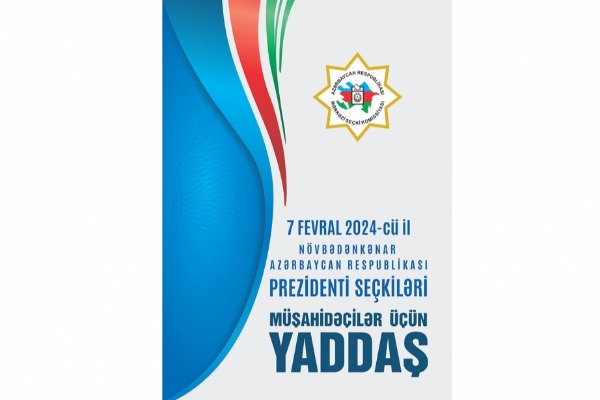 Mərkəzi Seçki Komissiyası müşahidəçilər üçün yaddaş kitabçası hazırlayıb