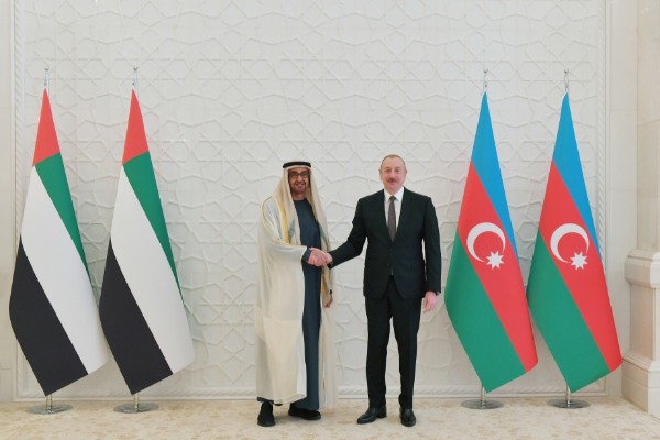 Birləşmiş Ərəb Əmirliklərinin Prezidenti Şeyx Məhəmməd bin Zayed Əl Nəhyanın rəsmi qarşılanma mərasimi olub